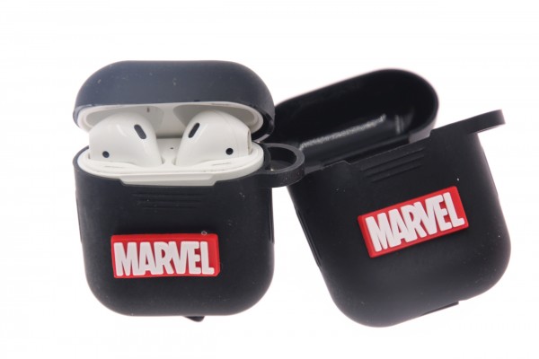 Airpod Case Marvel schwarz, Silikon
