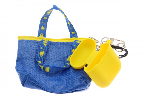 Airpod Case yellow, Silikon, mit Mini-Shoppingbag