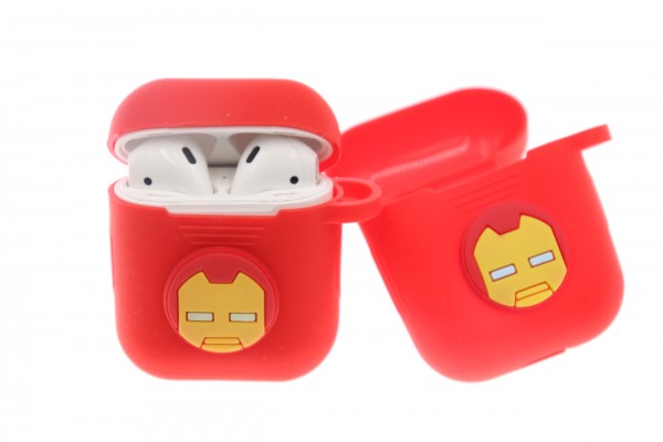 Airpod Case Iron Man rot, Silikon