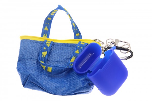 Airpod Case blue, Silikon, mit Mini-Shoppingbag