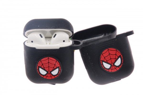 Airpod Case Spider Man schwarz, Silikon